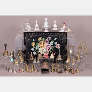 A Miscellaneous Collection of Forty-Seven Metal, Glass and Ceramic Bells, 19th/20th Century,