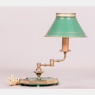 A Tole Painted Table Lamp, 20th Century.