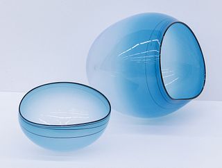 Dale Chihuly ''Blue Sky Basket Set'' 2009 Glass