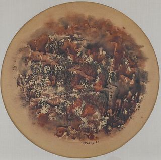 Mark Tobey ''Circular Composition'' 1961 Tempera