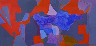 Margaret Tomkins ''Untitled #6'' (Red and Blue) 1969