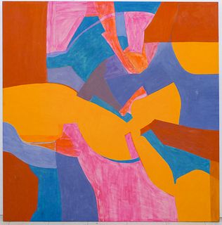 Margaret Tomkins ''Untitled'' (Orange and Blues) 1969