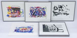 5pc M.C. Carroll Abstract 1986 Lithograph Suite
