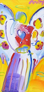Peter Max ''Angel with Heart'' 2008 Acrylic