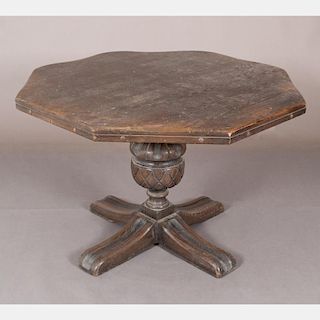 A Grand Rapids Carved Oak Pedestal Table, Early 20th Century,