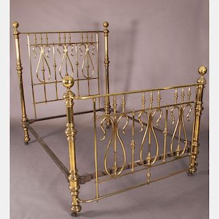 A Brass Bed, 20th Century.