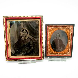 2 Tintypes Framed Portrait Photos