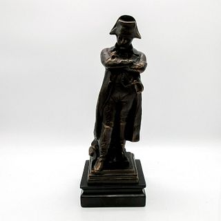 Vintage Bronze Statue of Napoleon on a Black Onyx Base