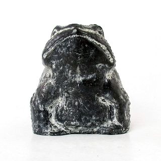 Inuit Art Cast Sculpture, Frog