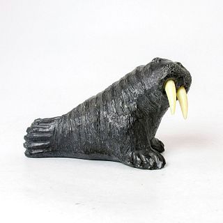 Wolf Original Inuit Art Cast Sculpture, Walrus