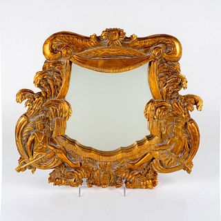 Ornate Gold-Colored Framed Mirror