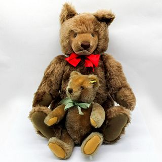 2pc Steiff Teddy Bears, Mother and Child