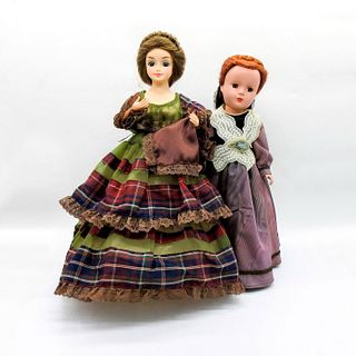 2pc Vintage Dolls, Victorian Ladies