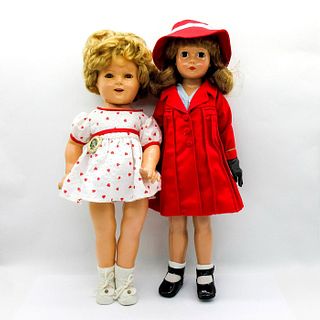 2pc Vintage Dolls, Shirley Temple and American Child