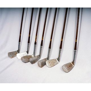Set of Seven Herman Barron Golf Clubs
