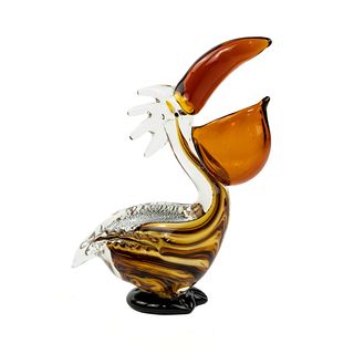 Murano Style Art Glass Pelican 