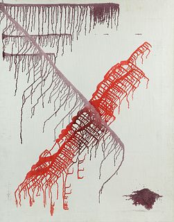 Abstract Modern Drip Technique Painting 
