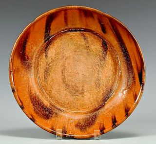 Earthenware Manganese Decorated Charger