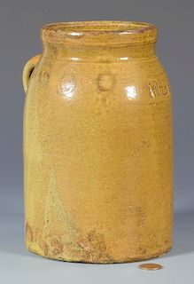 Alabama Pottery Jar, Marks for Martin H. Eckerbusch