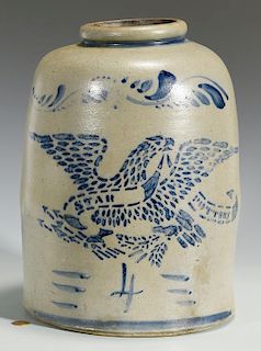 PA Star Pottery Stoneware Eagle Jar