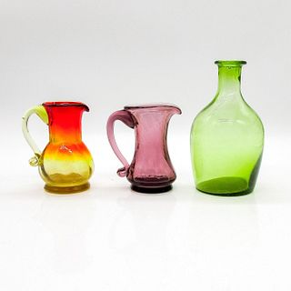 3pc Set of Vintage Glass Miniature Jars Bottle
