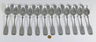 12 Columbia, TN Coin Silver Spoons