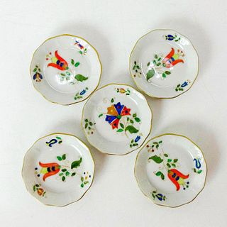 5pc Set Herend Hungary Floral Butter Pats