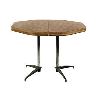 Chromcraft Laminate and Chrome Extendable Dining Table