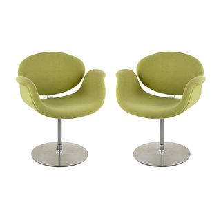 (2) Pair of Pierre Paulin for Artifort Little Tulip Arm Chairs
