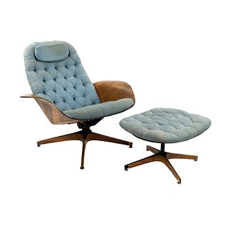 George Mulhauser for Plycraft 'Mr. Chair' with Ottoman
