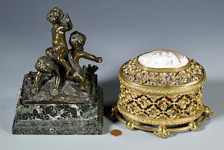 French Tahan Casket &  Bronze After Clodion