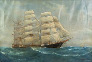 Luca Papaluca Signed Sailing Ship Painting 