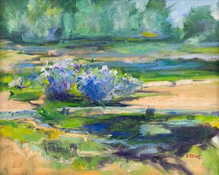 Impressionist Western Meadow O/C Signed Lavine