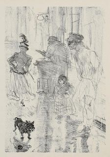 Toulouse-Lautrec lithograph, Le Marchand de Marrons