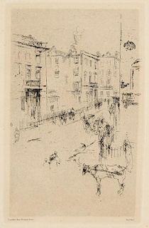 James M. Whistler Etching, Alderney Street