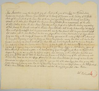 Gen. James Robertson Signed Sale of Land to John Davis