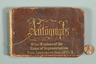 1875 TN House Members Autograph Book