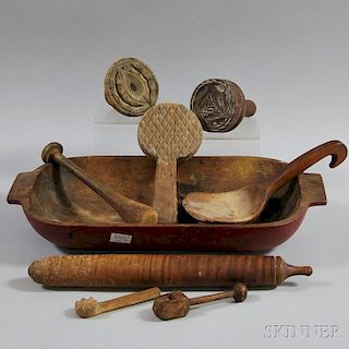 Group of Wooden Domestic Items