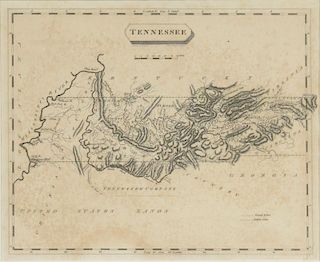Tennessee Map, Samuel Lewis & Alexander Lawson, 1804