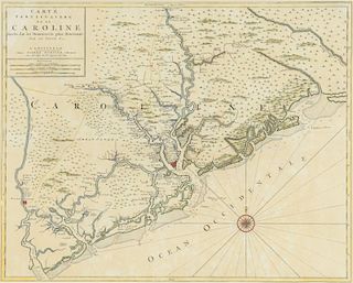 Important Early South Carolina Map 1696