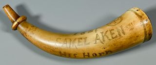 Signed & Dated TN Powder Horn