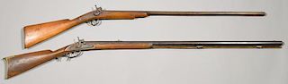 Kentucky Half Stock Rifle Marked Settle 1857 And Fowling Piece
