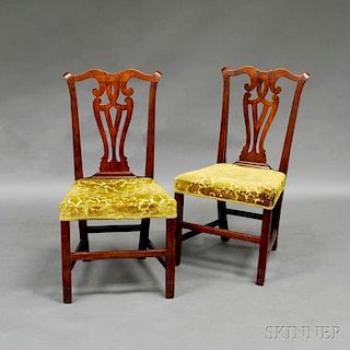 Pair of Mahogany Chippendale Chairs