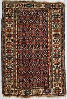 Antique Persian Kuba area rug, 3'7" x 5'4"