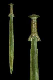 ELABORATE CELTIC BRONZE AGE SWORD WITH HANDLE