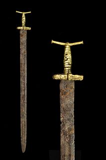 GREEK HELLENISTIC SWORD WITH GOLD HANDLE
