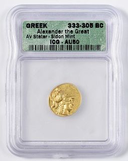 Alexander the Great AV Stater, Sidon Mint