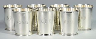 6 Reed & Barton Sterling Julep Cups Plus 1 other