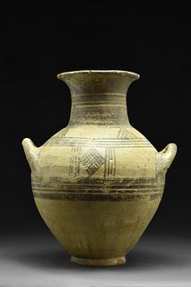 LARGE ANCIENT CYPRIOT POTTERY AMPHORA