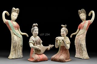 CHINESE TANG DYNASTY TERRACOTTA FEMALE MUSICIAN - TL TESTED